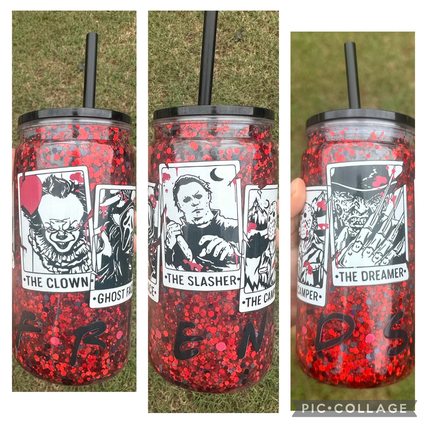 16 oz Horror F.R.I.E.N.D.S Snowglobe Tumbler