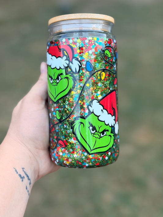 Grinch with Christmas Lights