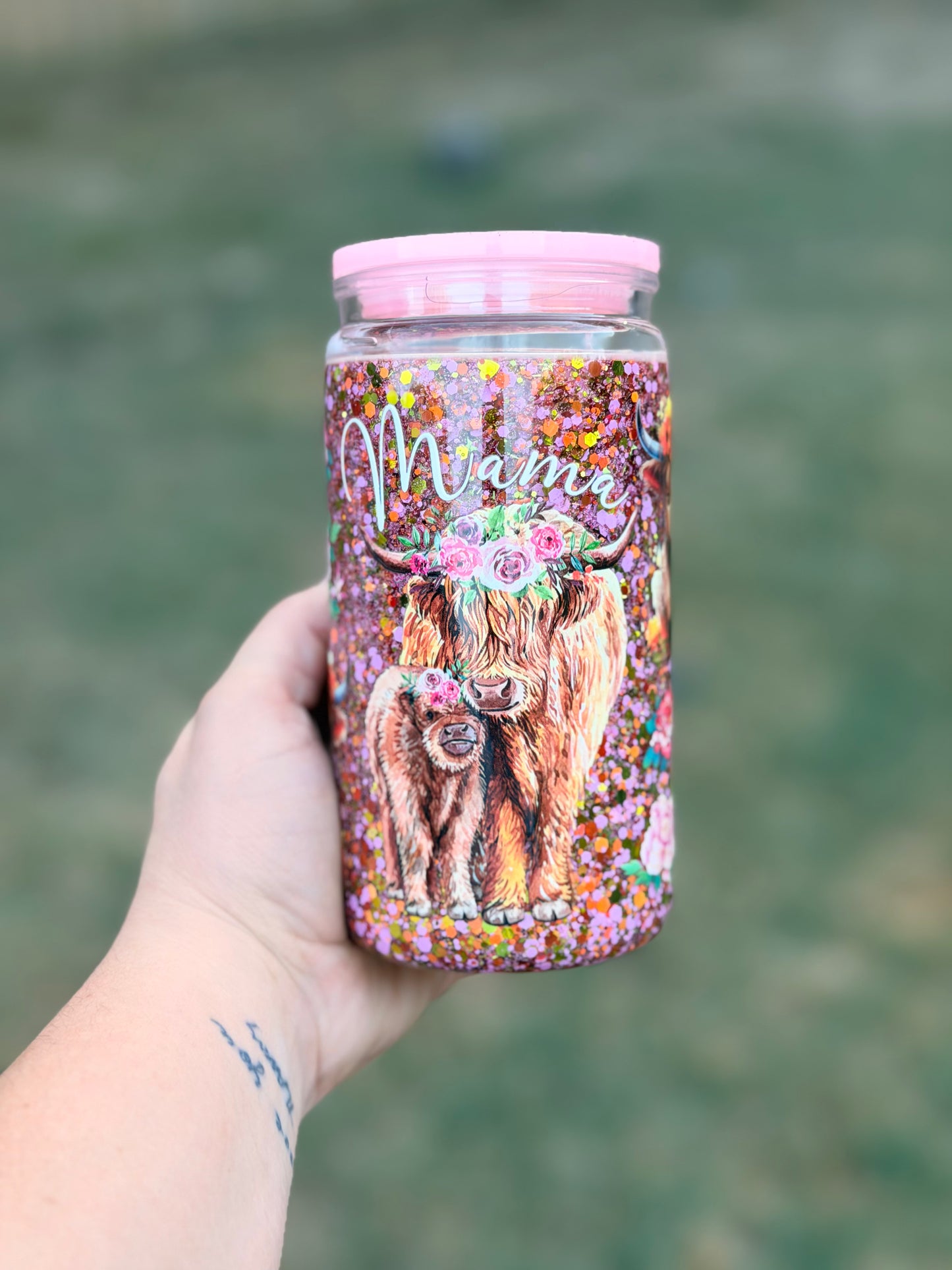 Mama w/ Highland cows