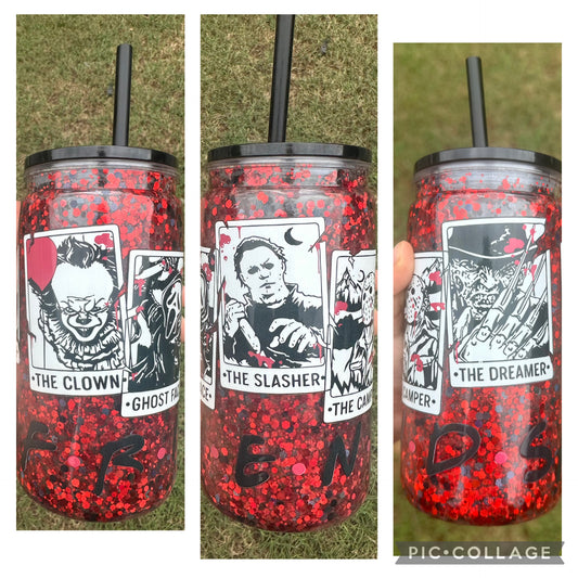 16 oz Horror F.R.I.E.N.D.S Snowglobe Tumbler
